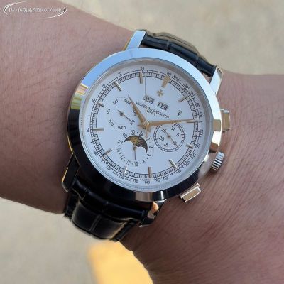 TW Factory Vacheron Constantin Patrimony Italian Cowhide Leather Strap Silver Case White Face Business Watch